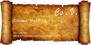 Csoma Vulfia névjegykártya